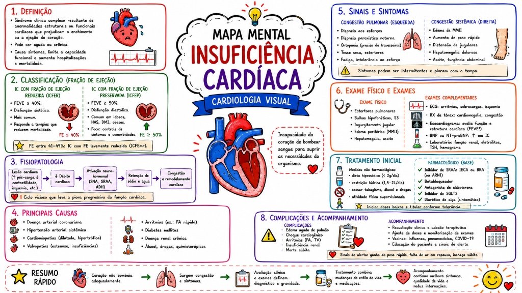 Mapa Mental Insuficiência Cardíaca