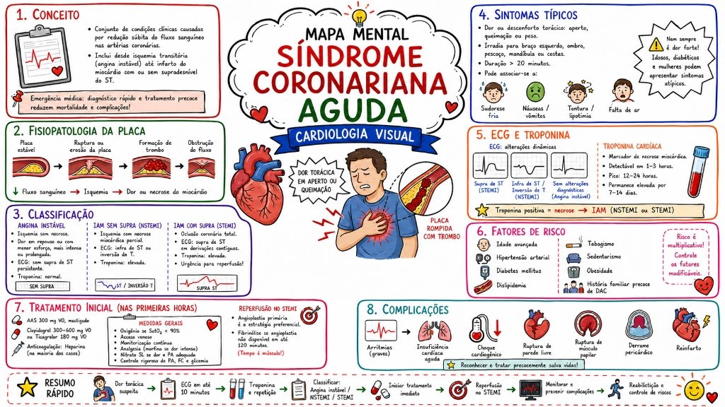 Mapa Mental Síndrome Coronariana Aguda
