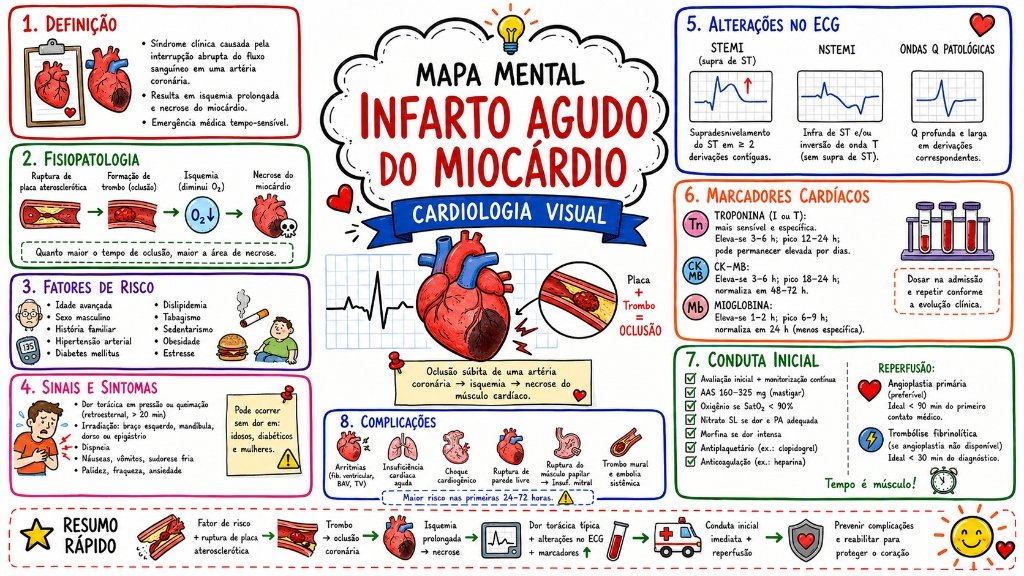 Mapa Mental Infarto Agudo do Miocárdio
