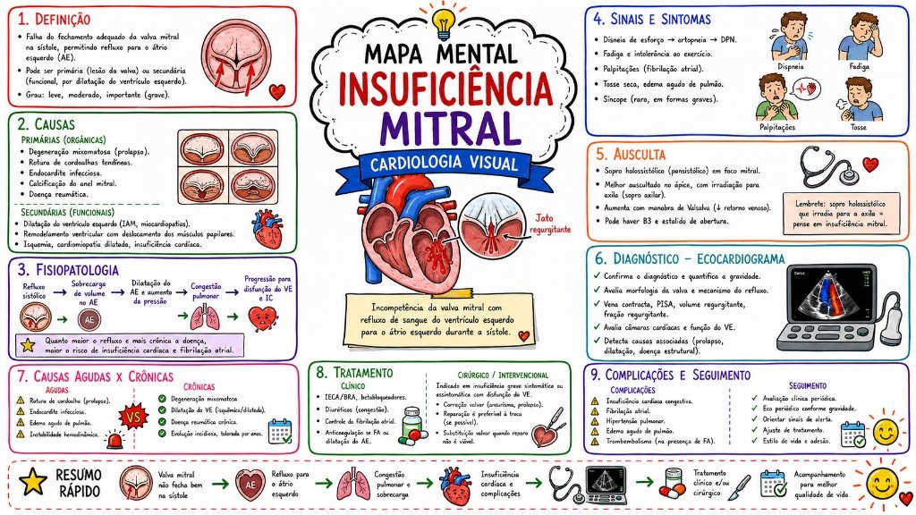 Mapa Mental Insuficiência Mitral