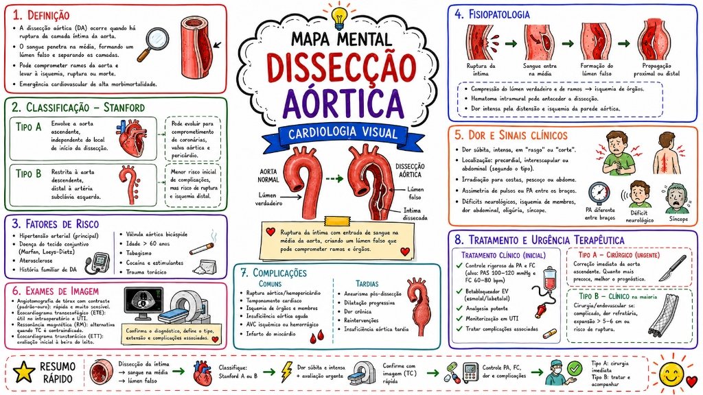 Mapa Mental Dissecção Aórtica