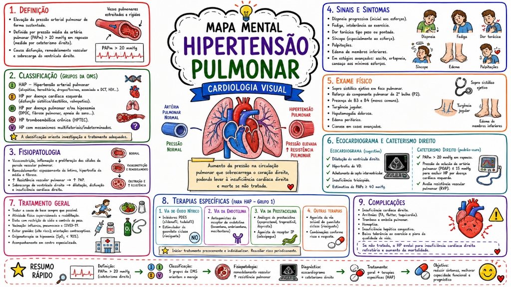 Mapa Mental Hipertensão Pulmonar