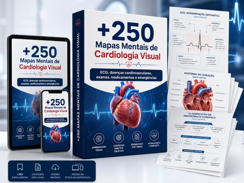 Combo +250 Mapas Mentais de Cardiologia